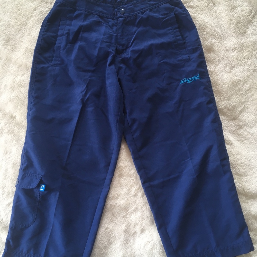 Liquid cropped pants